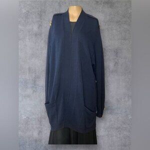 St. John by Marie Gray Santana Knit Navy Cardigan